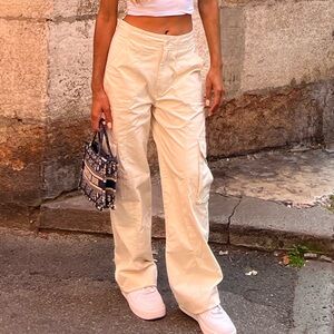 Beige Cargo Pants